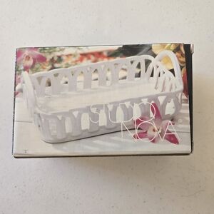 White Ceramic Basket by Studio Nova